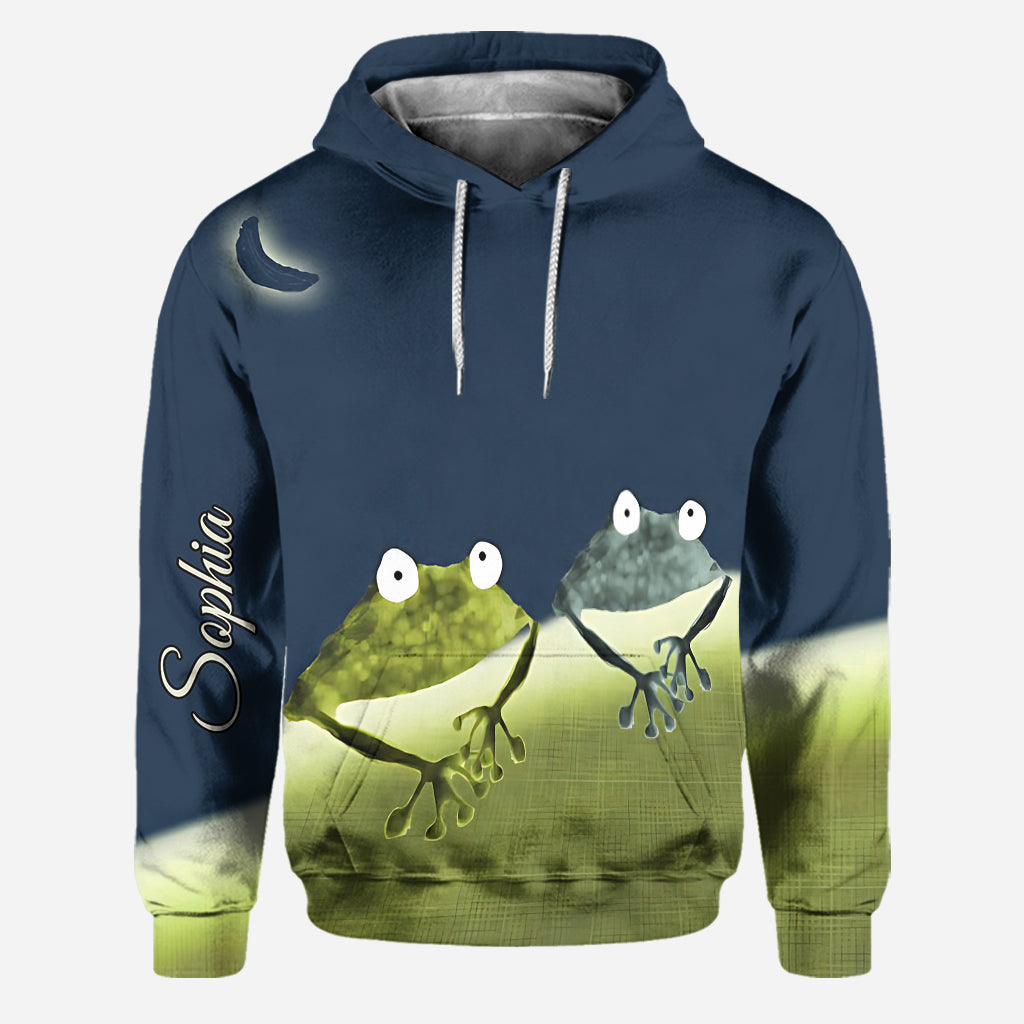 J'adore les grenouilles - Sweat à capuche et legging personnalisés avec grenouille