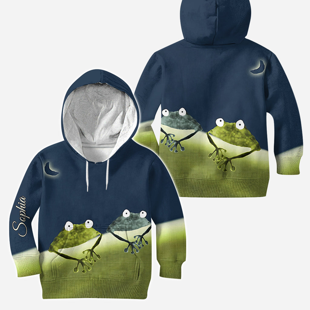 J'adore les grenouilles - Sweat à capuche et legging personnalisés avec grenouille