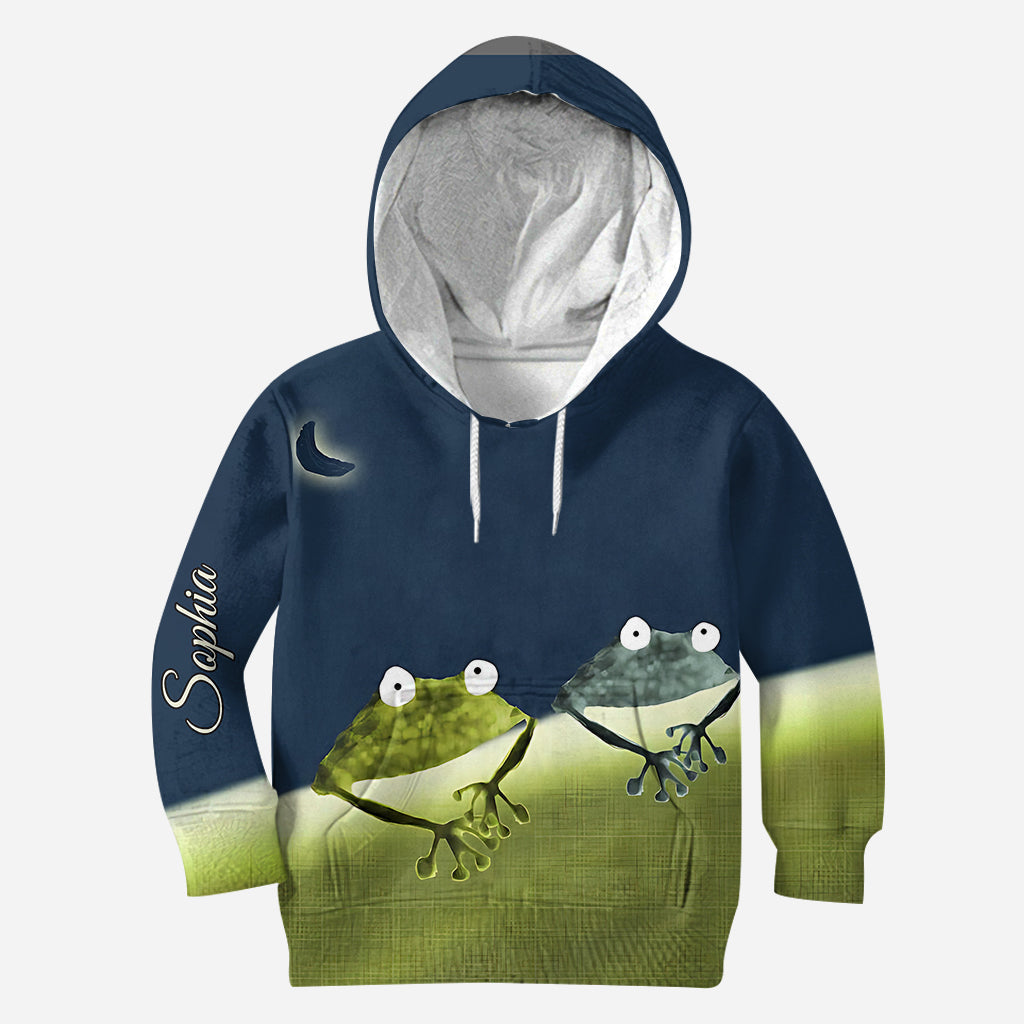 J'adore les grenouilles - Sweat à capuche et legging personnalisés avec grenouille