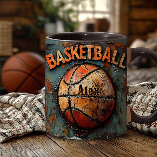 Basketball For Life - Personalized Basketball Accent Mug
