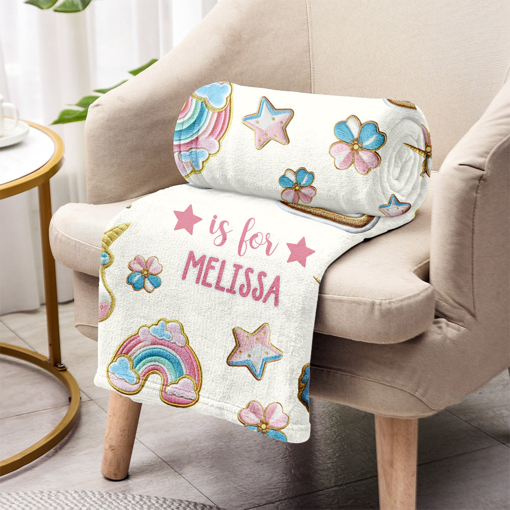 Beautiful Unicorn Alphabet - Personalized Kid Blanket