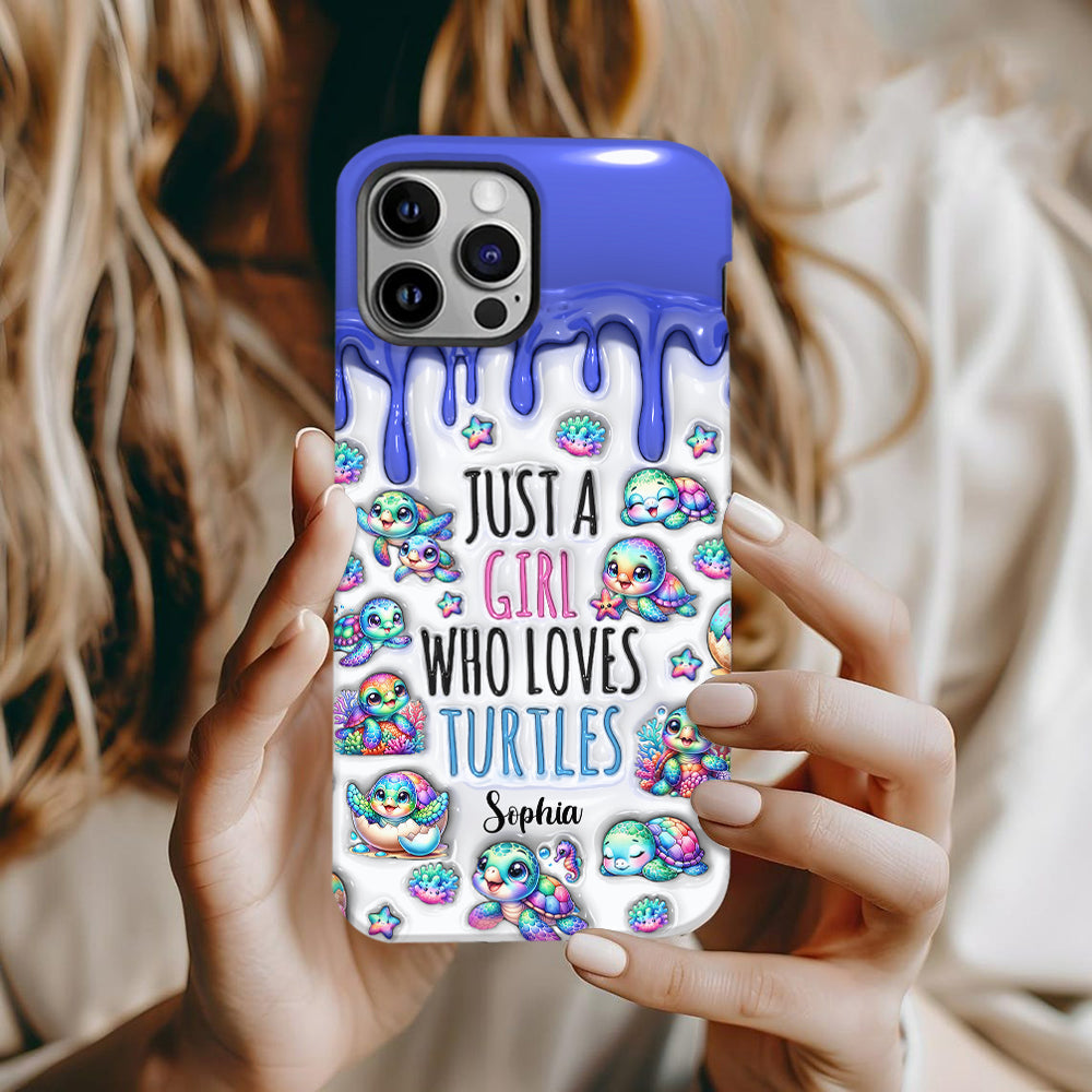 Just A Girl Who Loves Turtles - Personalized Turtle Full Print Phone Case