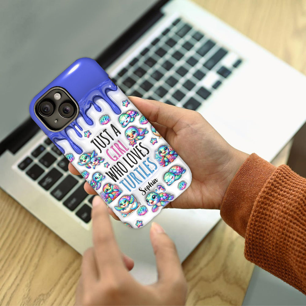 Just A Girl Who Loves Turtles - Personalized Turtle Full Print Phone Case