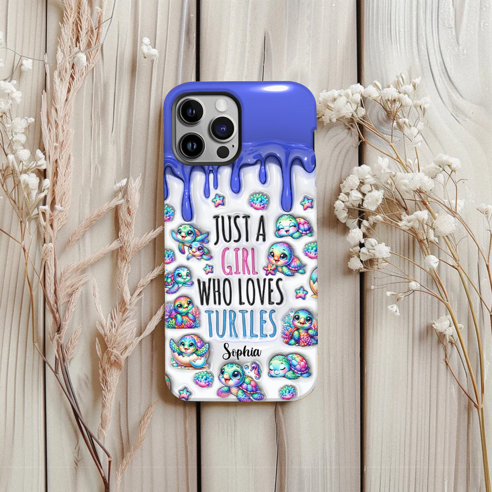 Just A Girl Who Loves Turtles - Personalized Turtle Full Print Phone Case