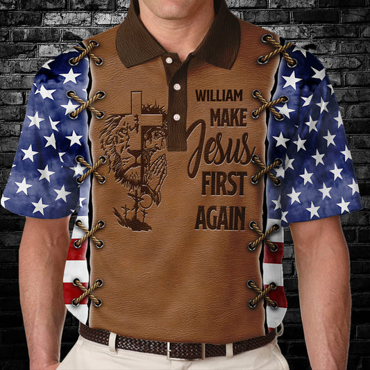 Remettre Jésus au premier plan - Polo chrétien personnalisé