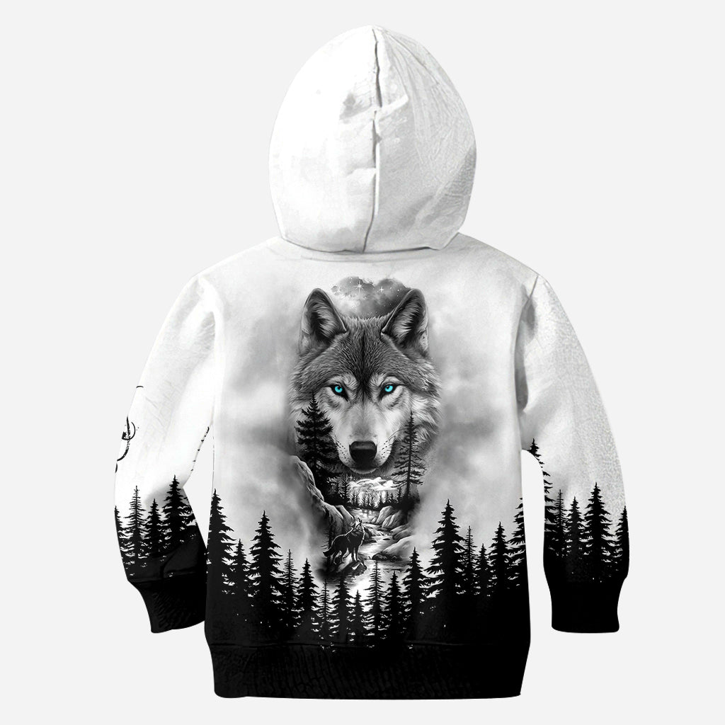 Wolf And Forest - Personalized Wolf Hoodie and Leggings