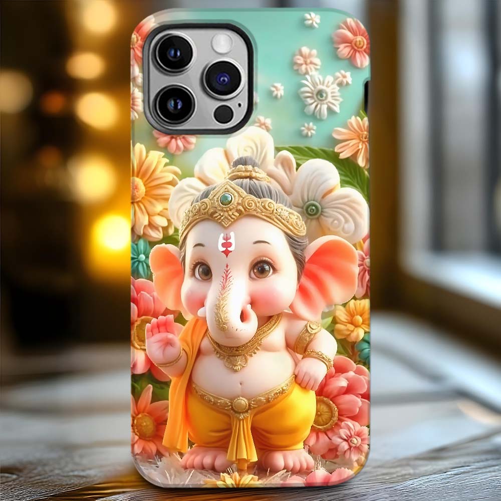 Coque de téléphone Ganesha - Impression intégrale hindoue
