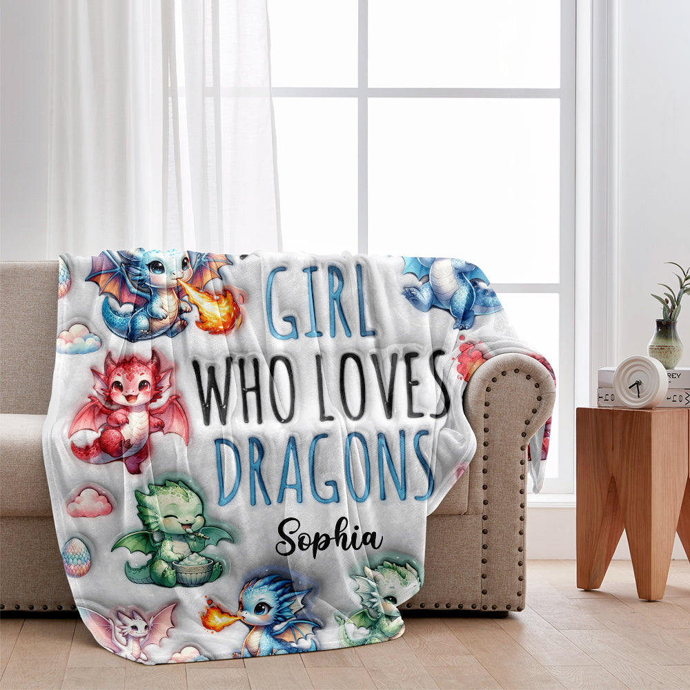 Juste une fille qui aime les dragons - Couverture personnalisée avec des dragons