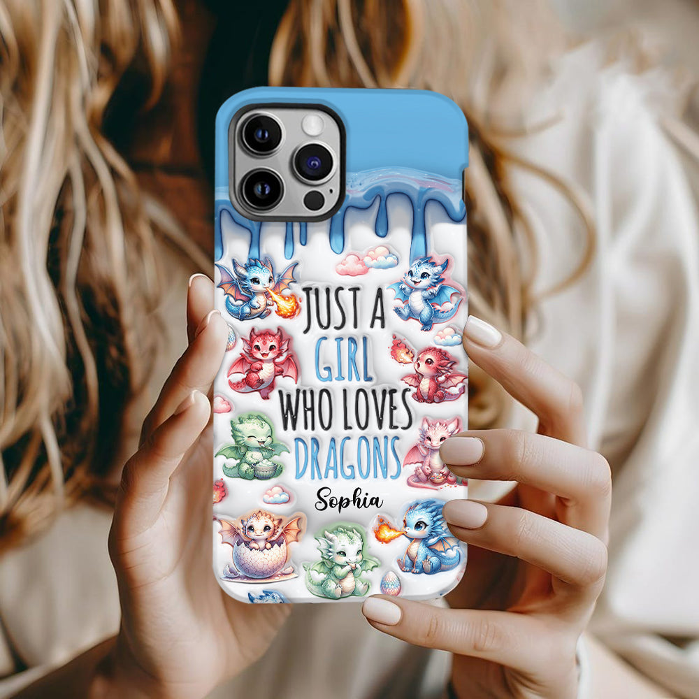 Just A Girl Who Loves Dragons - Personalized Dragon Full Print Phone Case