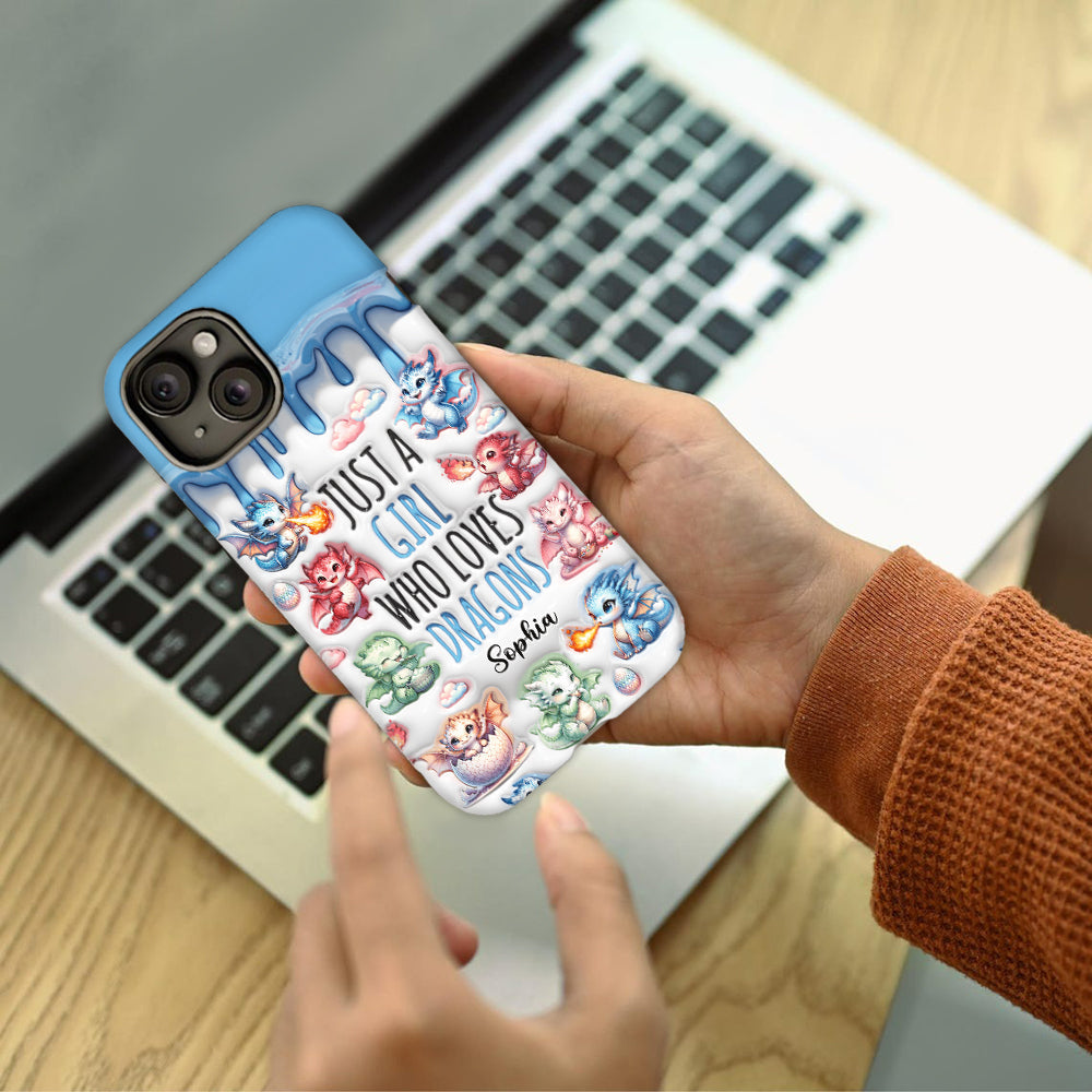 Just A Girl Who Loves Dragons - Personalized Dragon Full Print Phone Case