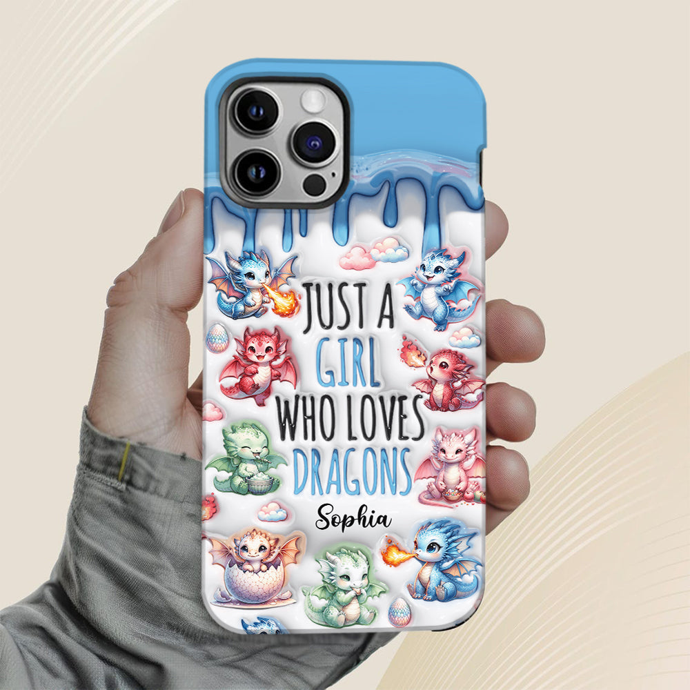Just A Girl Who Loves Dragons - Personalized Dragon Full Print Phone Case