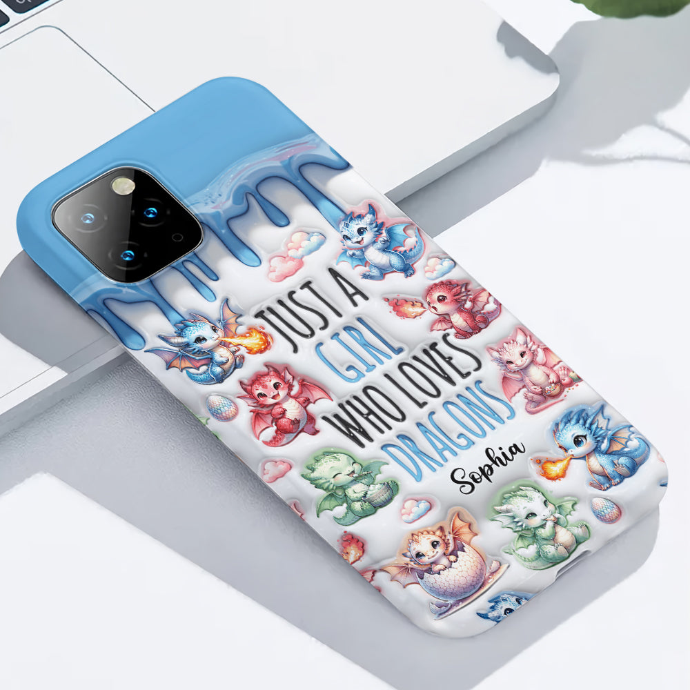 Just A Girl Who Loves Dragons - Personalized Dragon Full Print Phone Case
