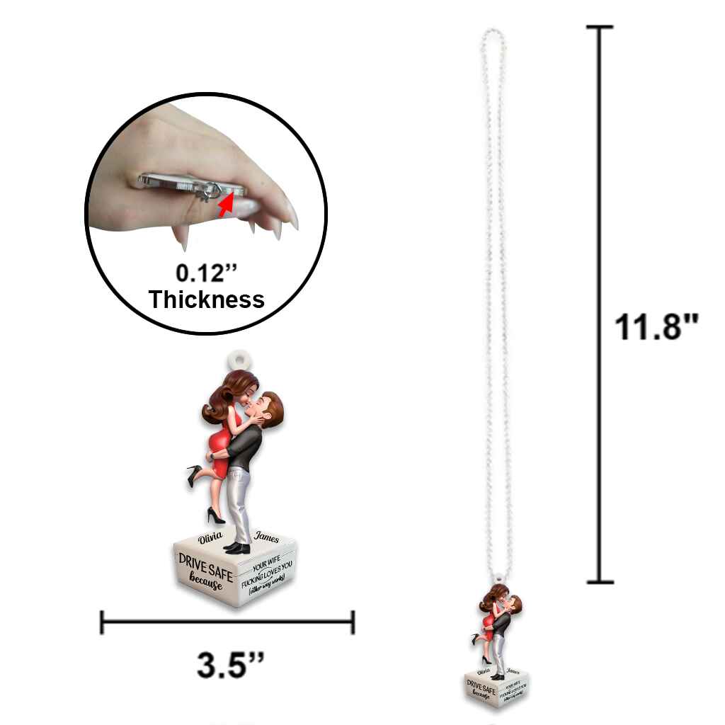 Je t'aime putain - Ornement de voiture personnalisé pour couple