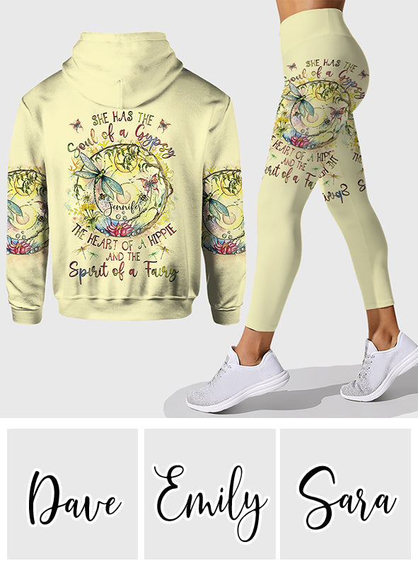 Esprit d'une libellule féerique - Sweat à capuche et legging hippie personnalisés