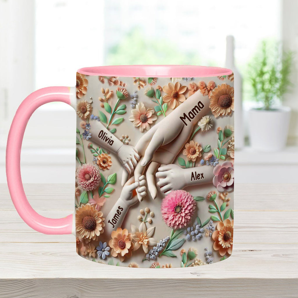 Hold Our Hands - Personalized Mother Accent Mug