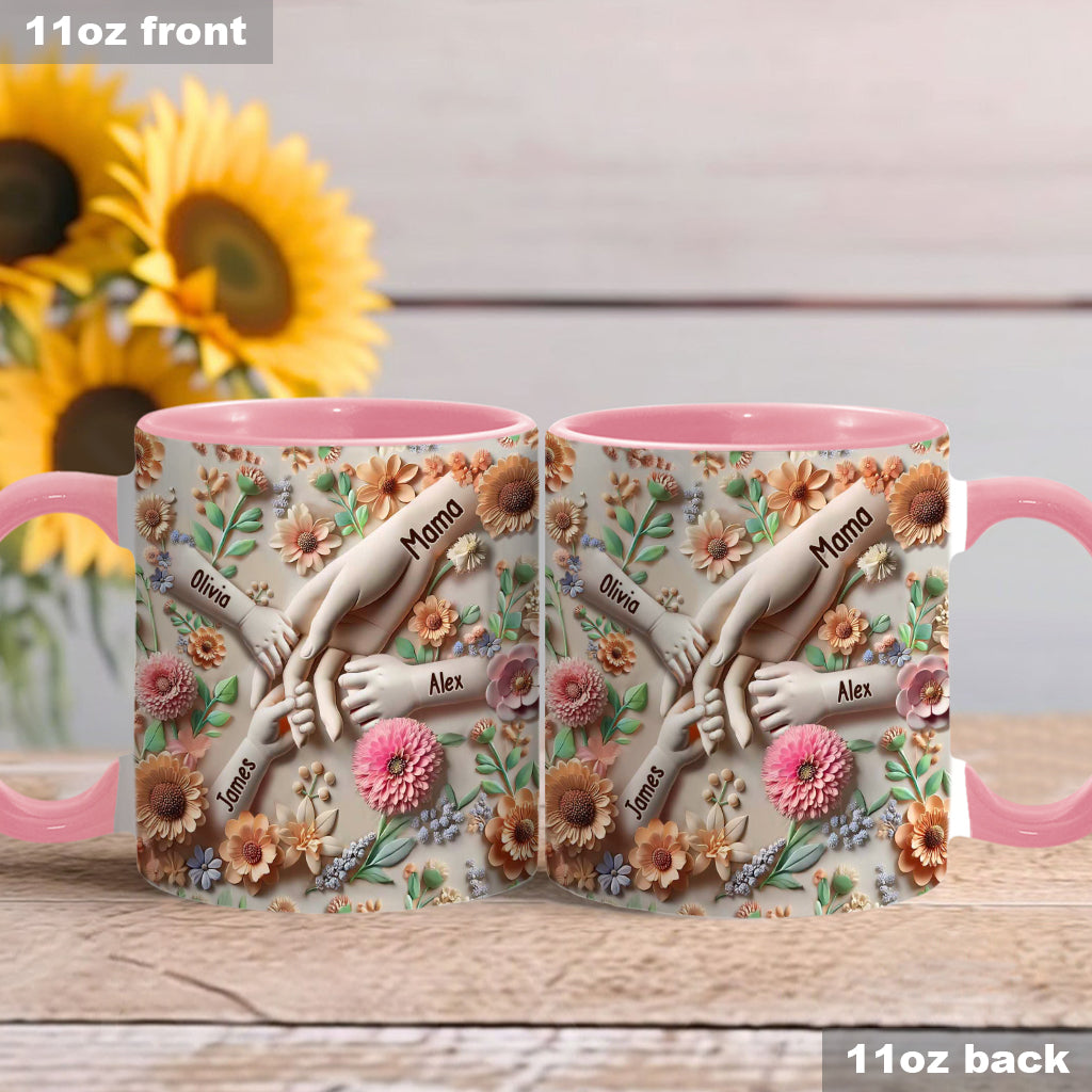 Hold Our Hands - Personalized Mother Accent Mug