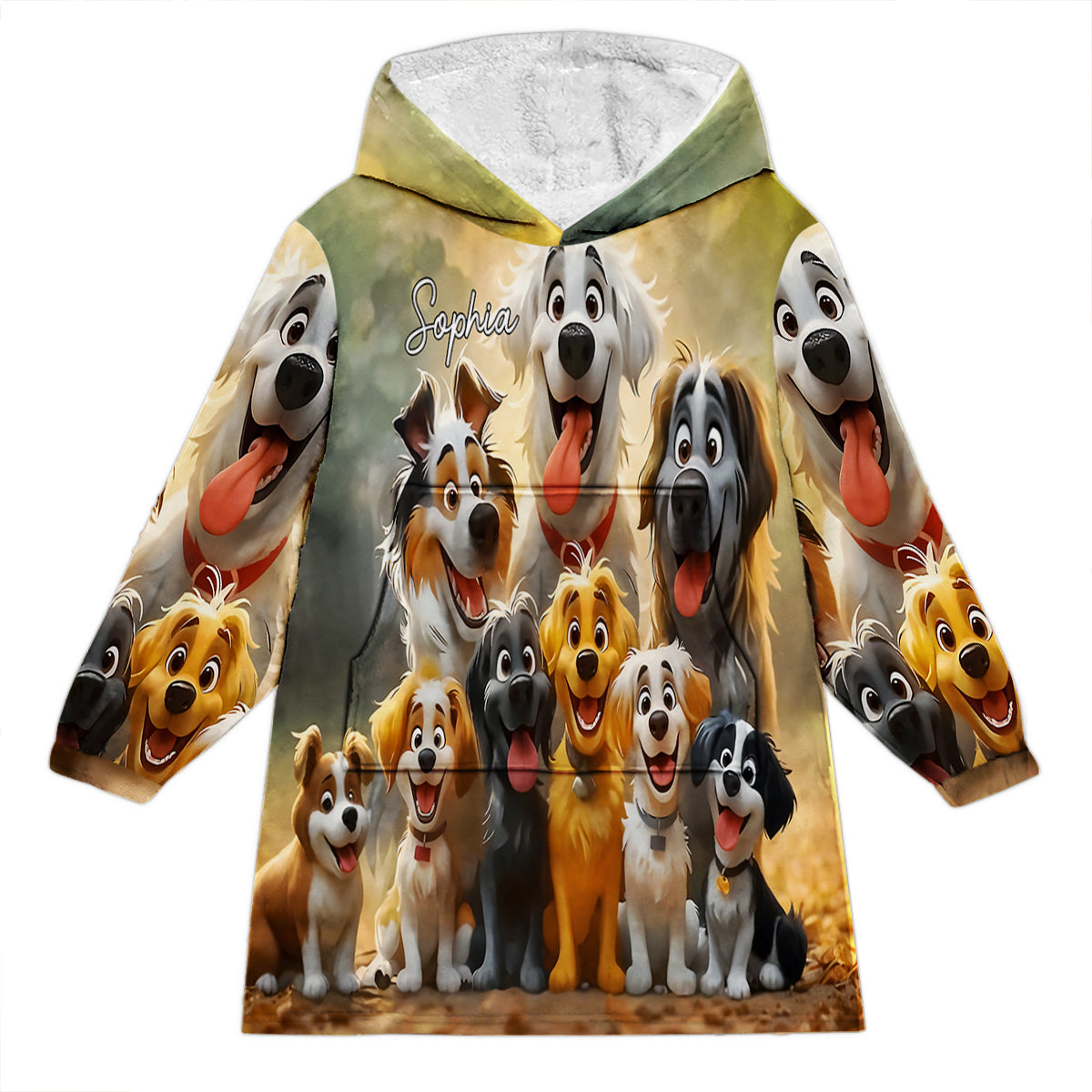 Juste une fille qui aime les chiens - Couverture à capuche personnalisée pour chien