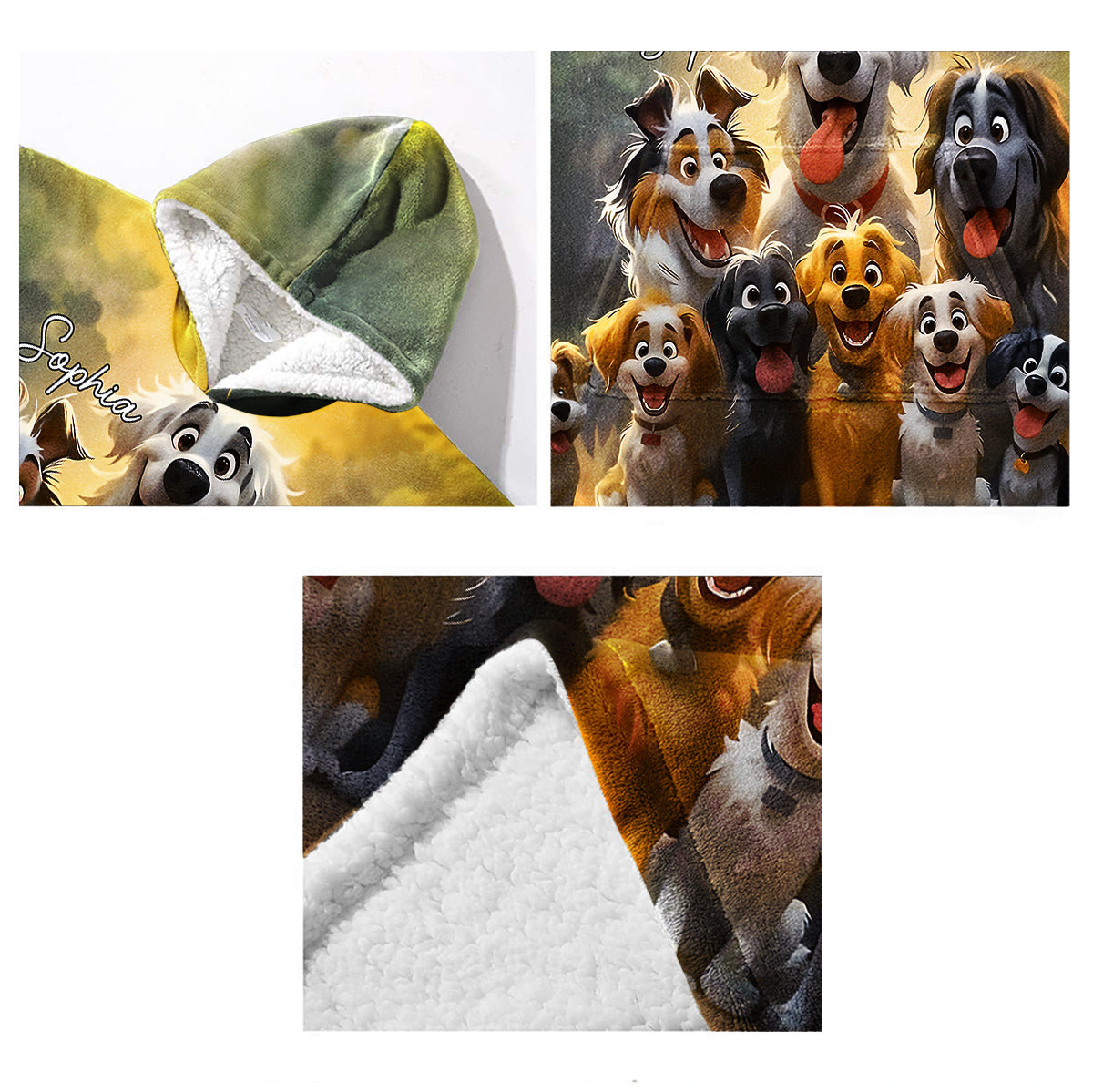 Juste une fille qui aime les chiens - Couverture à capuche personnalisée pour chien