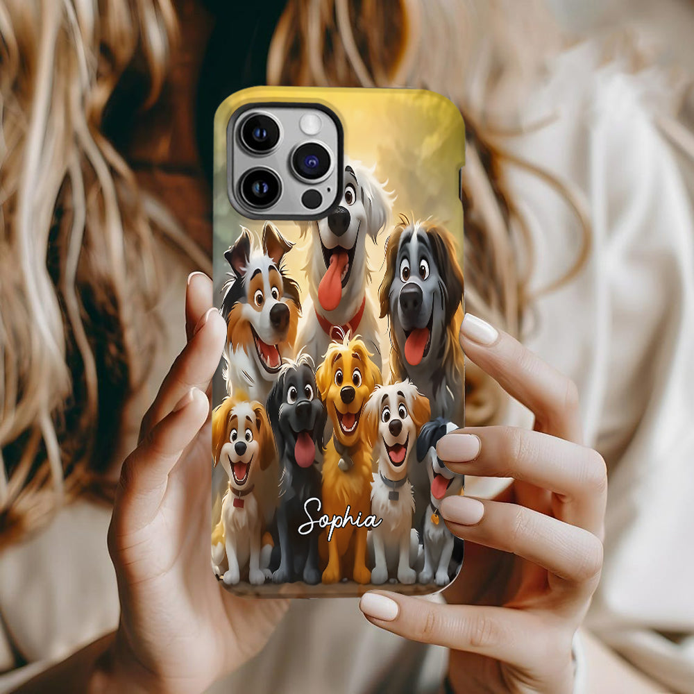Juste une fille qui aime les chiens - Coque de téléphone personnalisée avec impression intégrale de chien