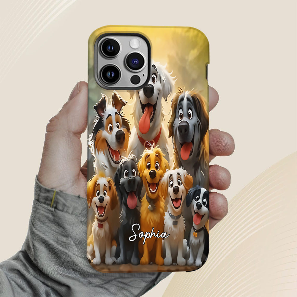 Juste une fille qui aime les chiens - Coque de téléphone personnalisée avec impression intégrale de chien