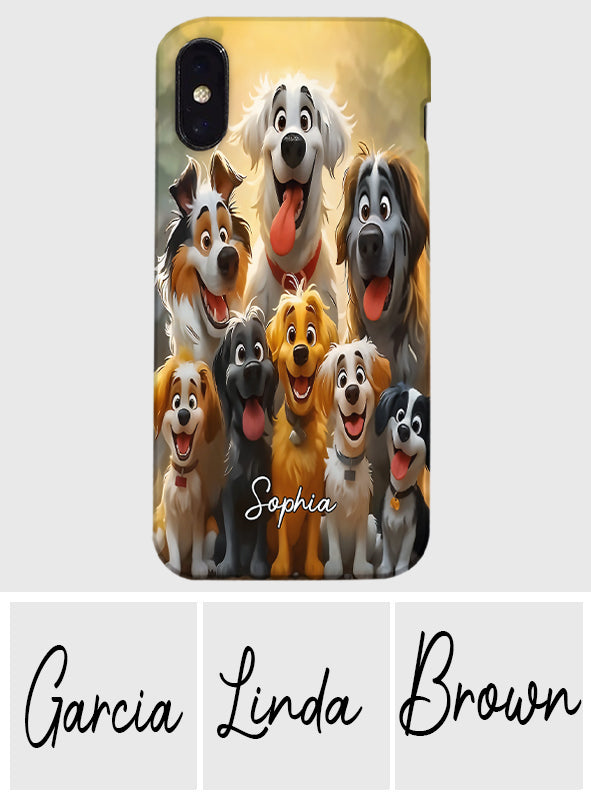 Juste une fille qui aime les chiens - Coque de téléphone personnalisée avec impression intégrale de chien
