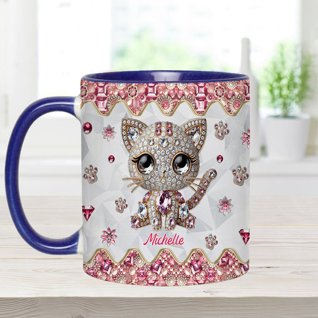 Just A Girl Who Loves Cats - Personalized Cat Accent Mug