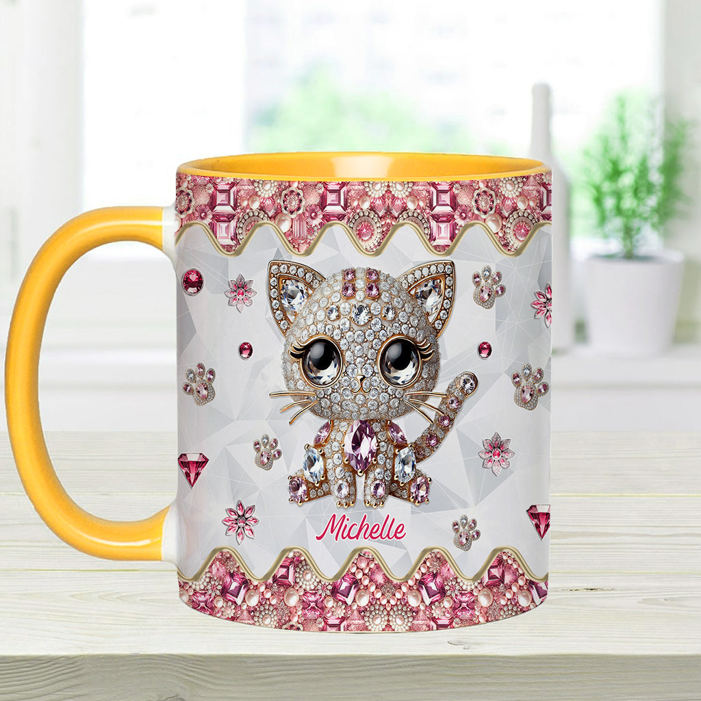 Just A Girl Who Loves Cats - Personalized Cat Accent Mug