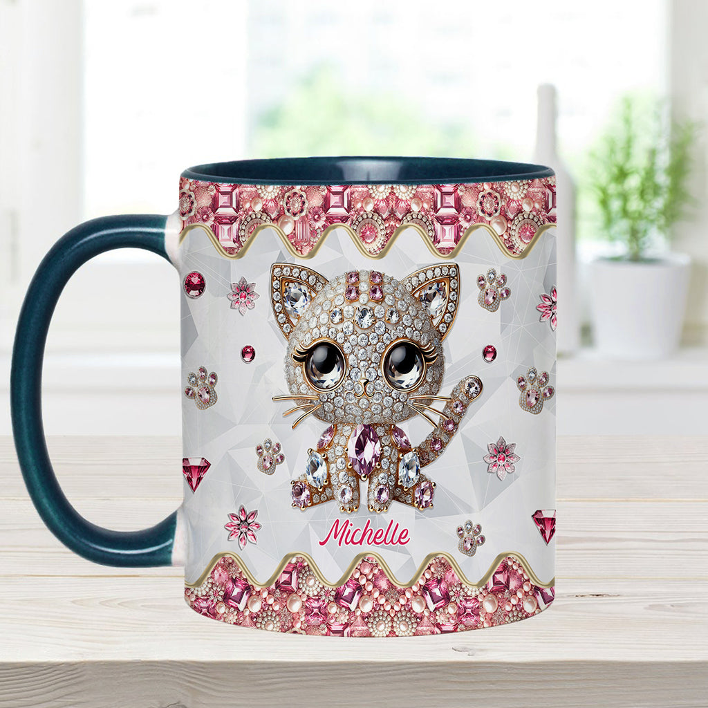 Just A Girl Who Loves Cats - Personalized Cat Accent Mug
