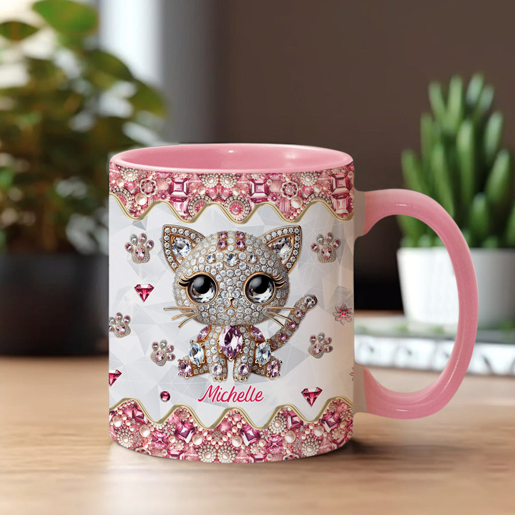 Just A Girl Who Loves Cats - Personalized Cat Accent Mug