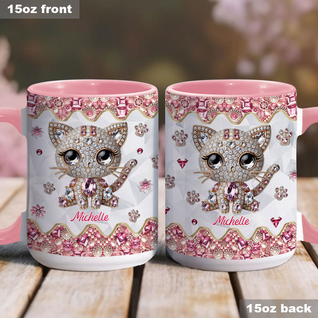 Just A Girl Who Loves Cats - Personalized Cat Accent Mug