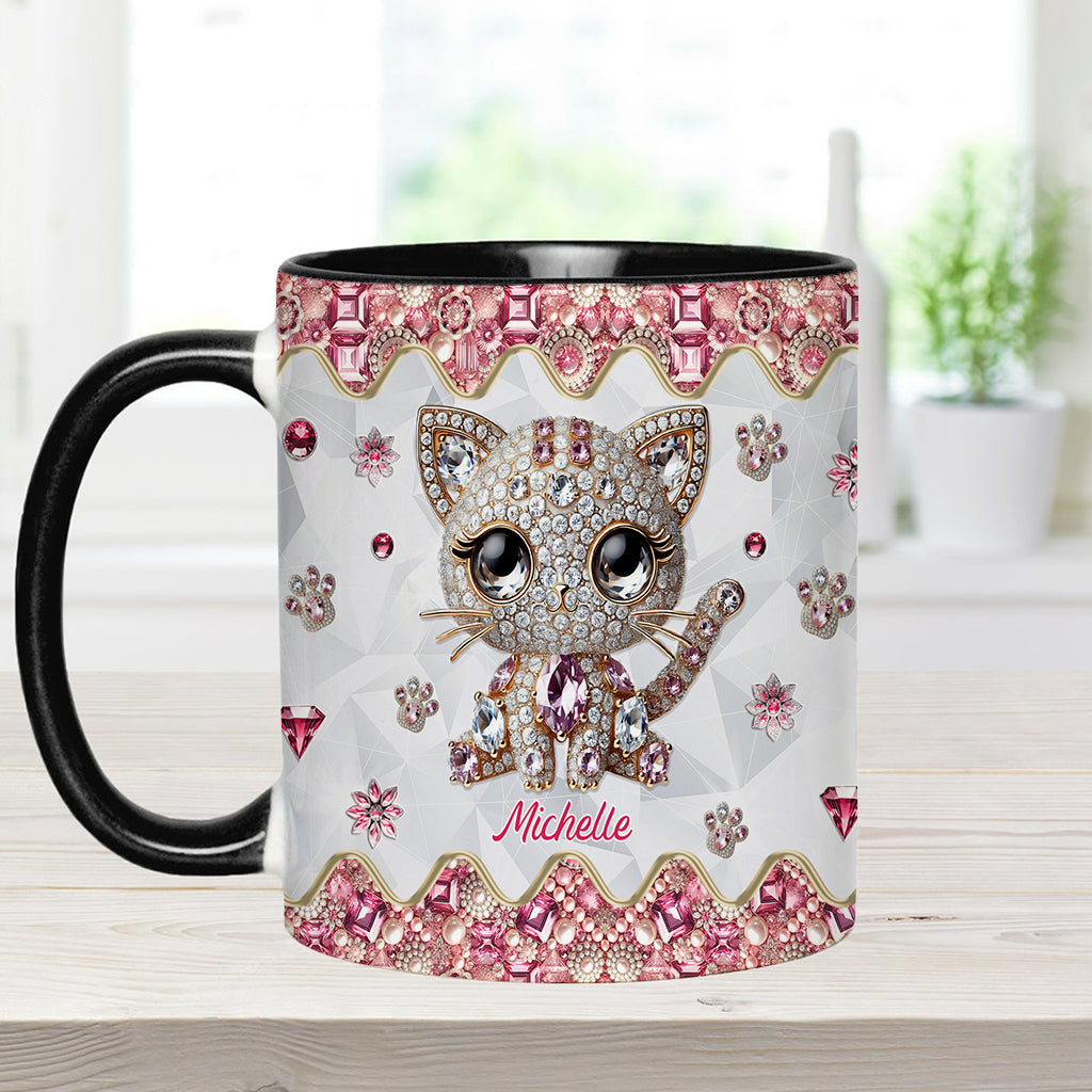 Just A Girl Who Loves Cats - Personalized Cat Accent Mug