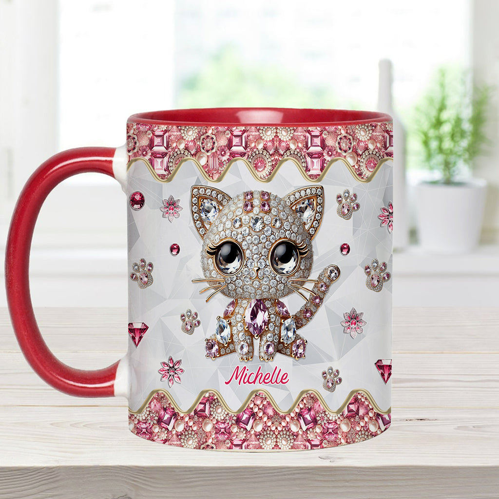 Just A Girl Who Loves Cats - Personalized Cat Accent Mug