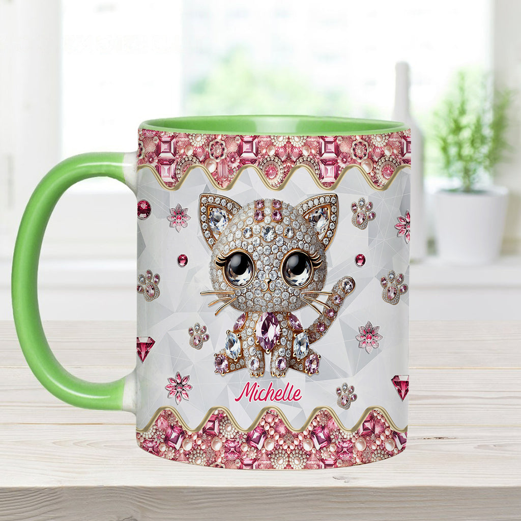 Just A Girl Who Loves Cats - Personalized Cat Accent Mug