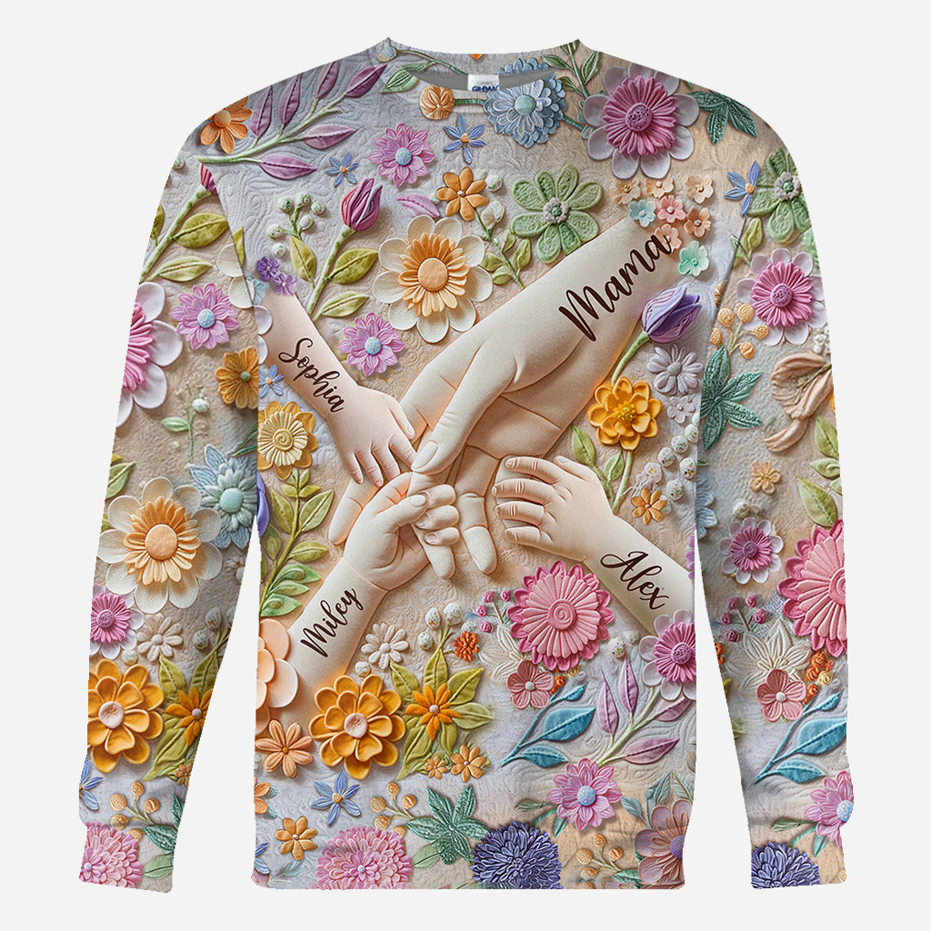 Hold Our Hands - Personalized Mother All Over Shirt