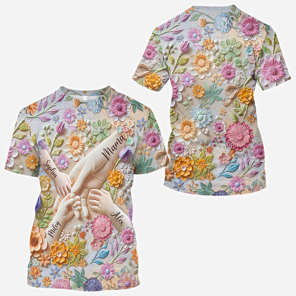 Hold Our Hands - Personalized Mother All Over Shirt