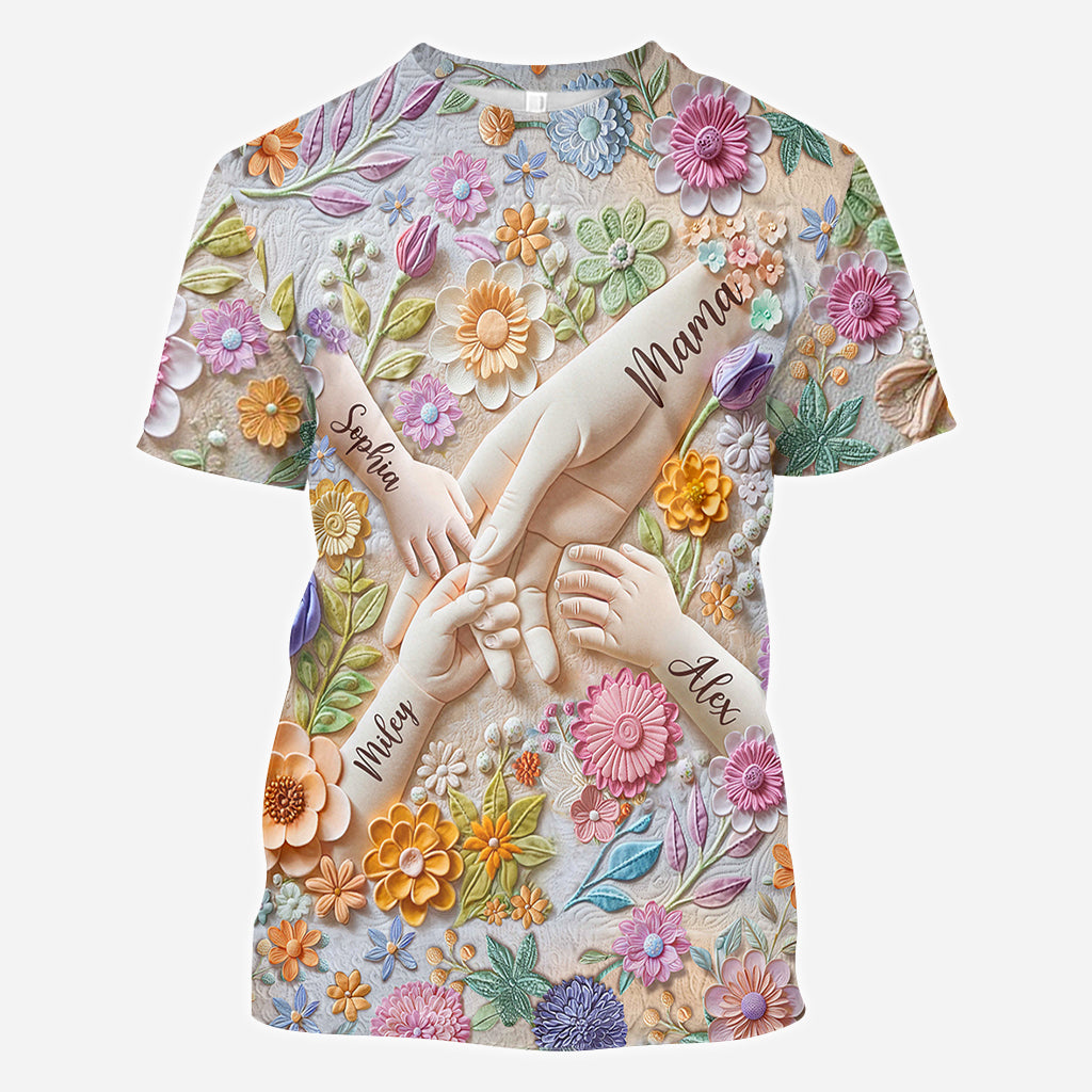 Hold Our Hands - Personalized Mother All Over Shirt