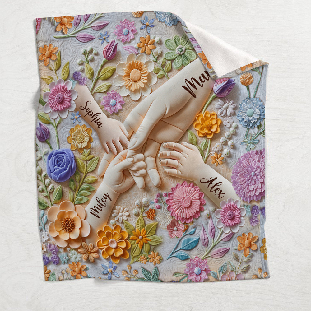 Hold Our Hands - Personalized Mother Blanket
