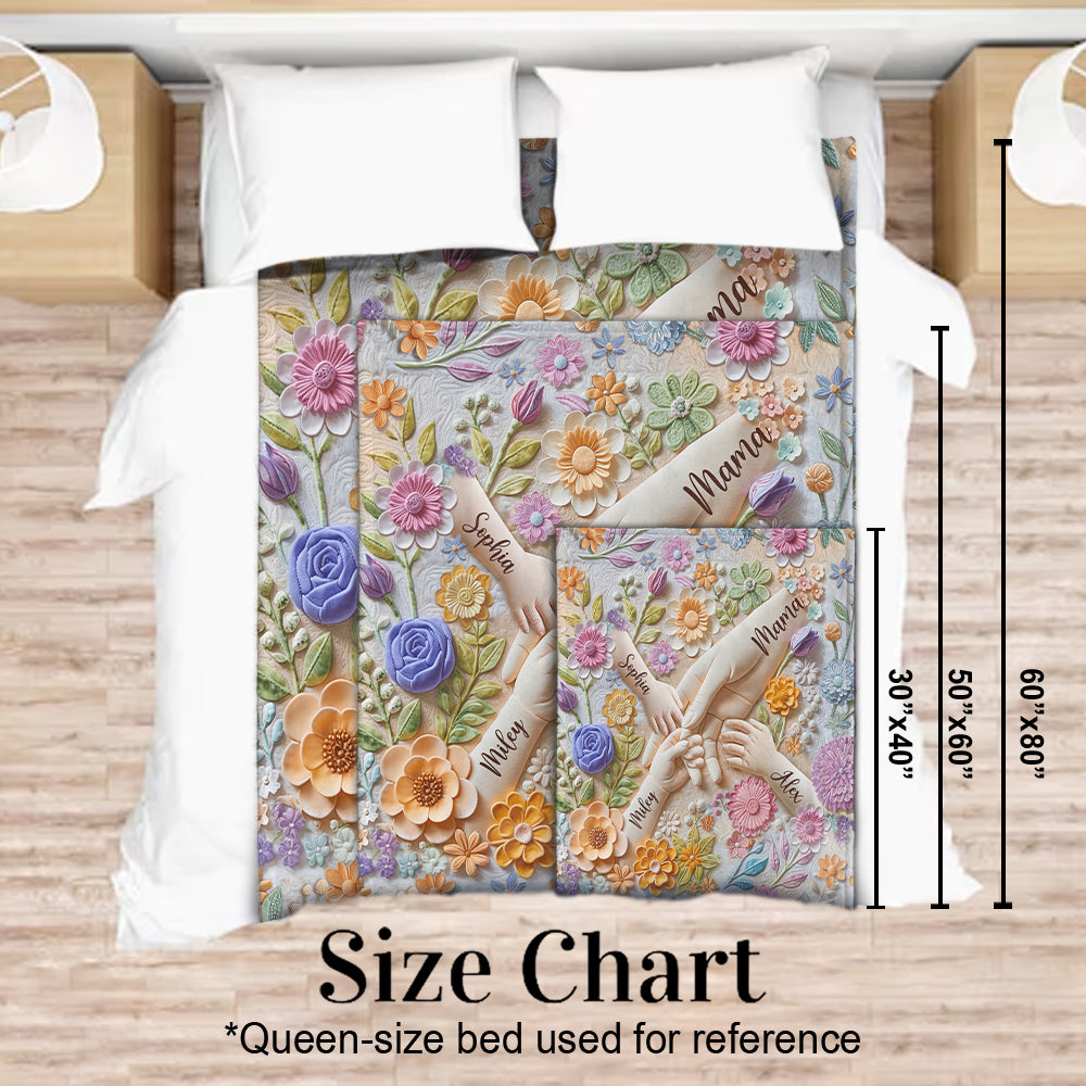 Hold Our Hands - Personalized Mother Blanket