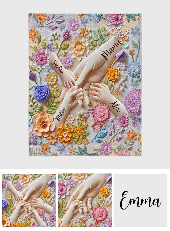 Hold Our Hands - Personalized Mother Blanket