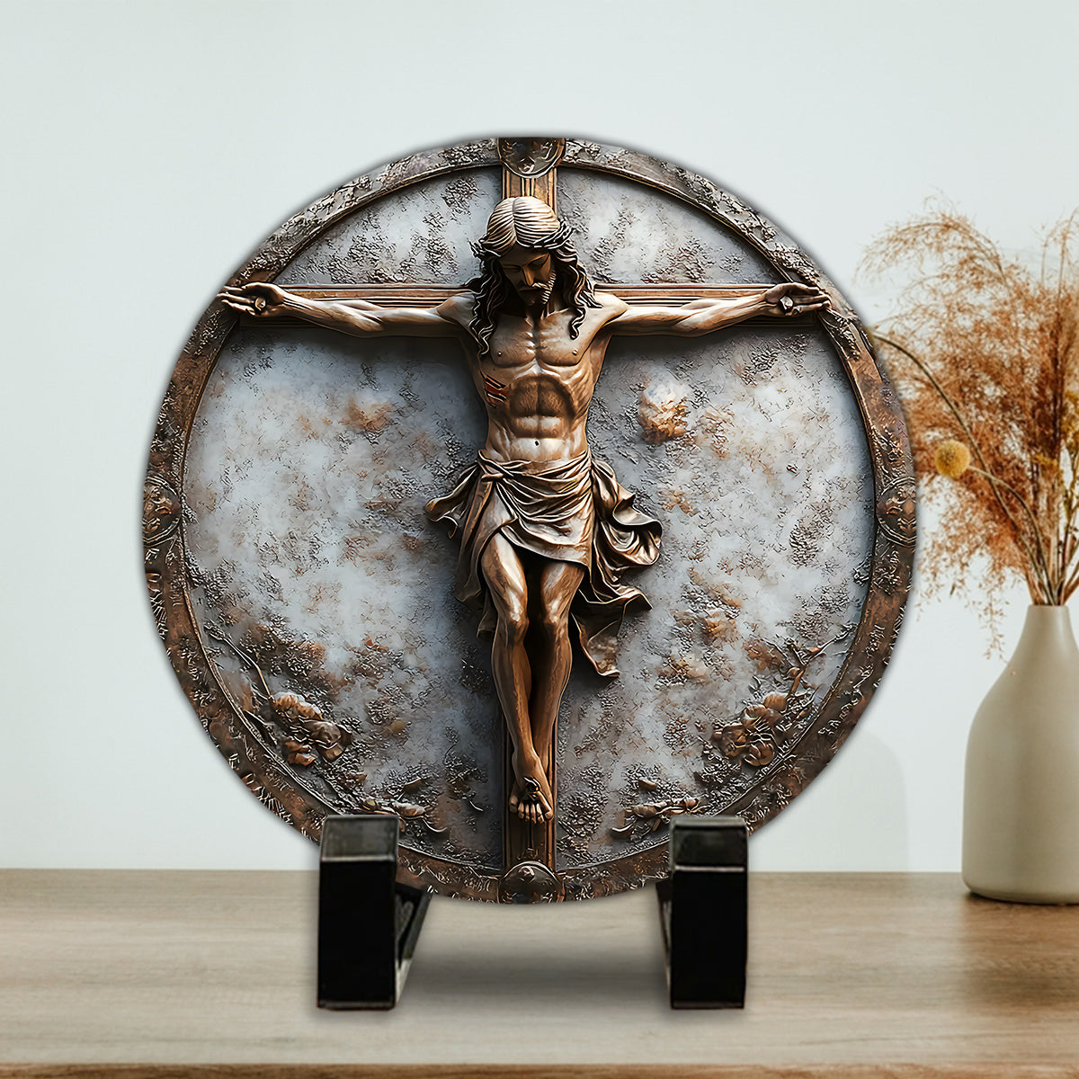 Begins With Christ - Christian Round Shaped Stone