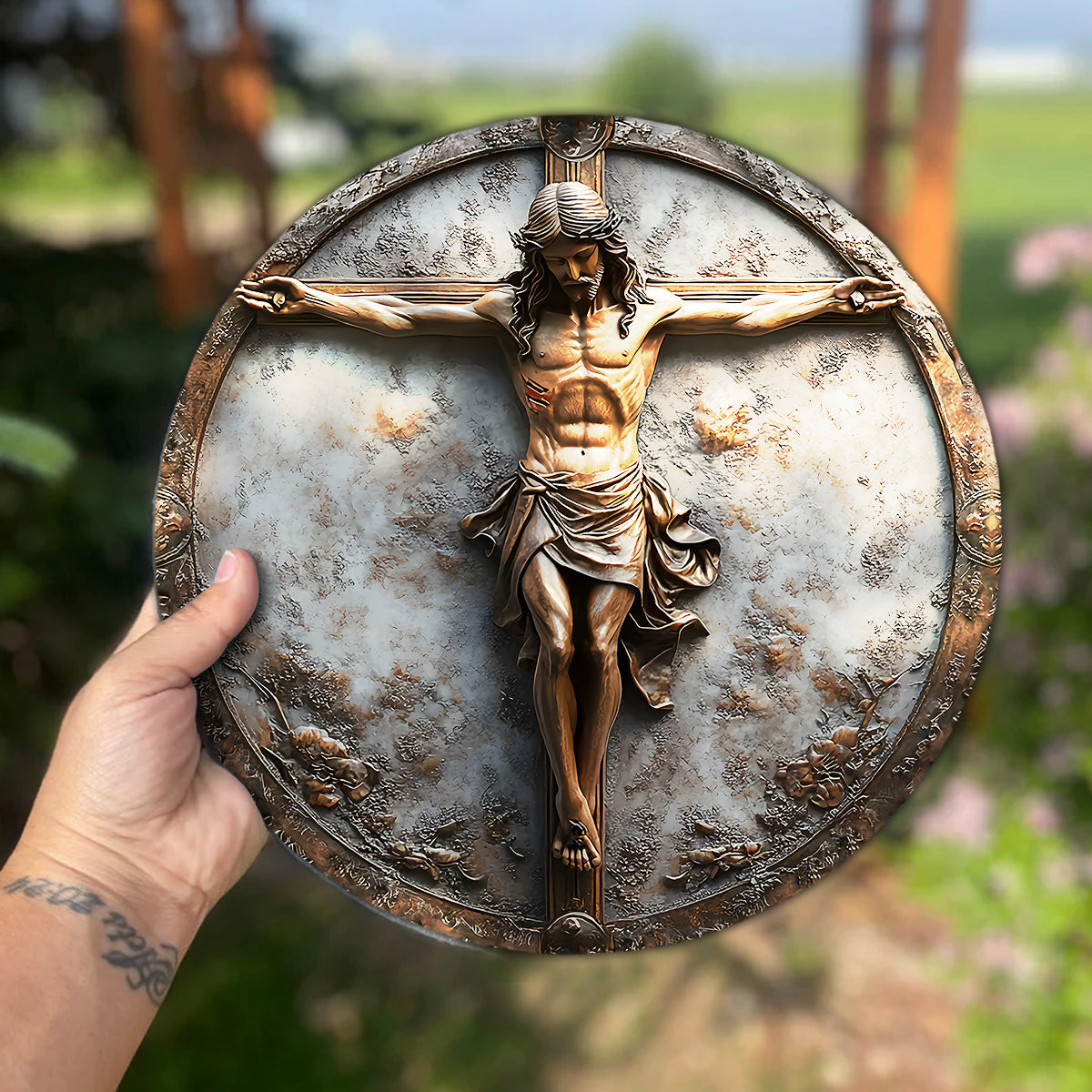 Begins With Christ - Christian Round Shaped Stone