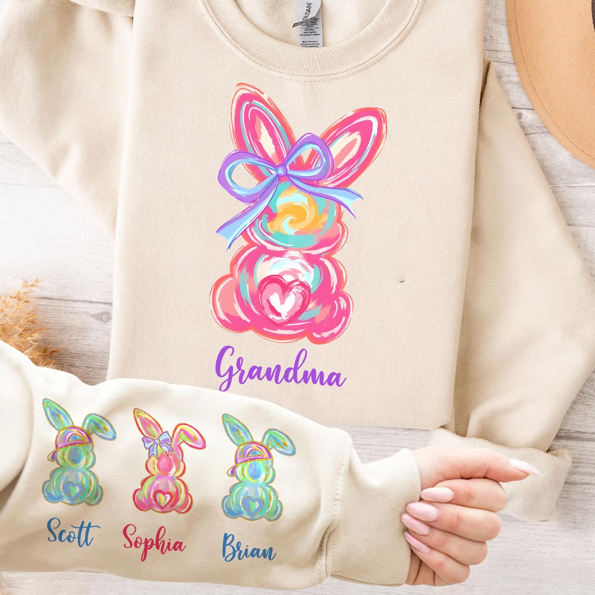 T-shirt personnalisé « Grandma's Peeps »