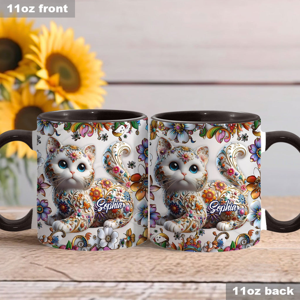 Beautiful Cat - Personalized Cat Accent Mug