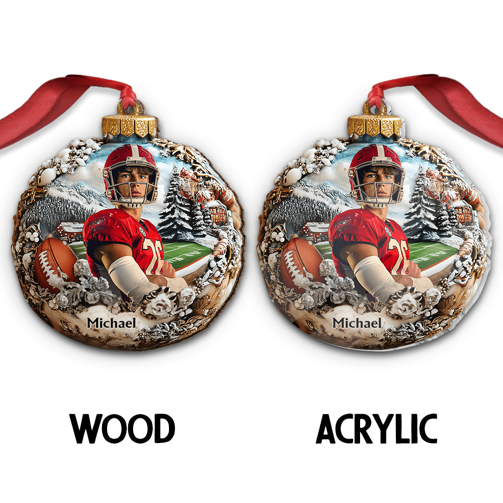 Any Photo - Personalized Football Ornament