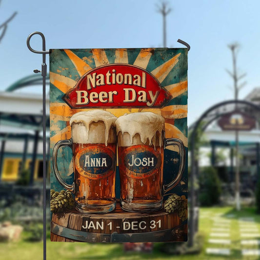 Journée nationale de la bière - Drapeau de jardin à bière personnalisé