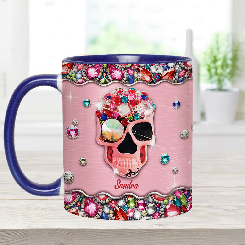 Sparkle Skull - Personalized Skull Accent Mug