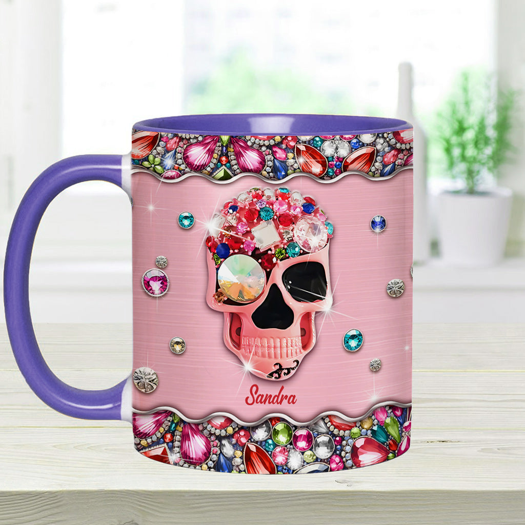 Sparkle Skull - Personalized Skull Accent Mug
