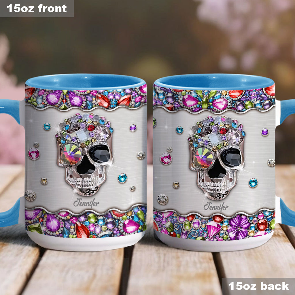 Sparkle Skull - Personalized Skull Accent Mug