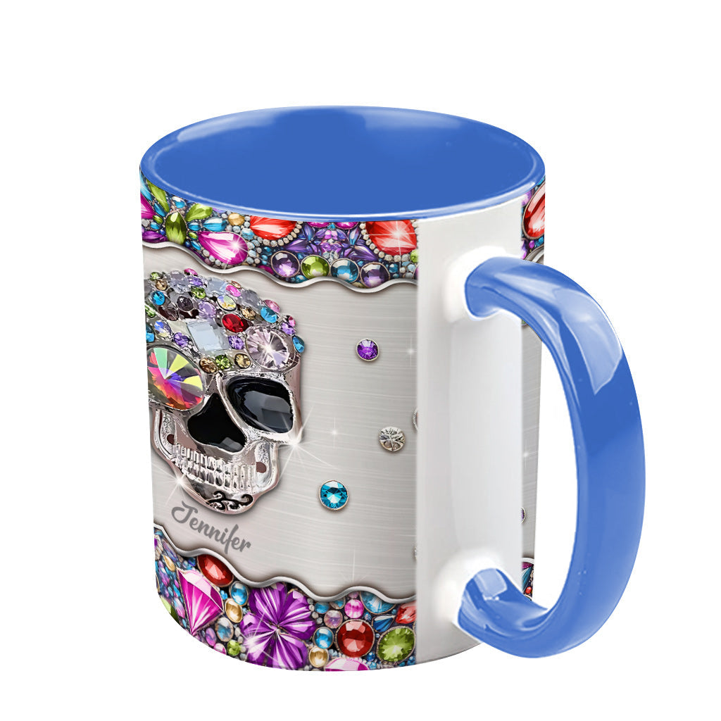 Sparkle Skull - Personalized Skull Accent Mug