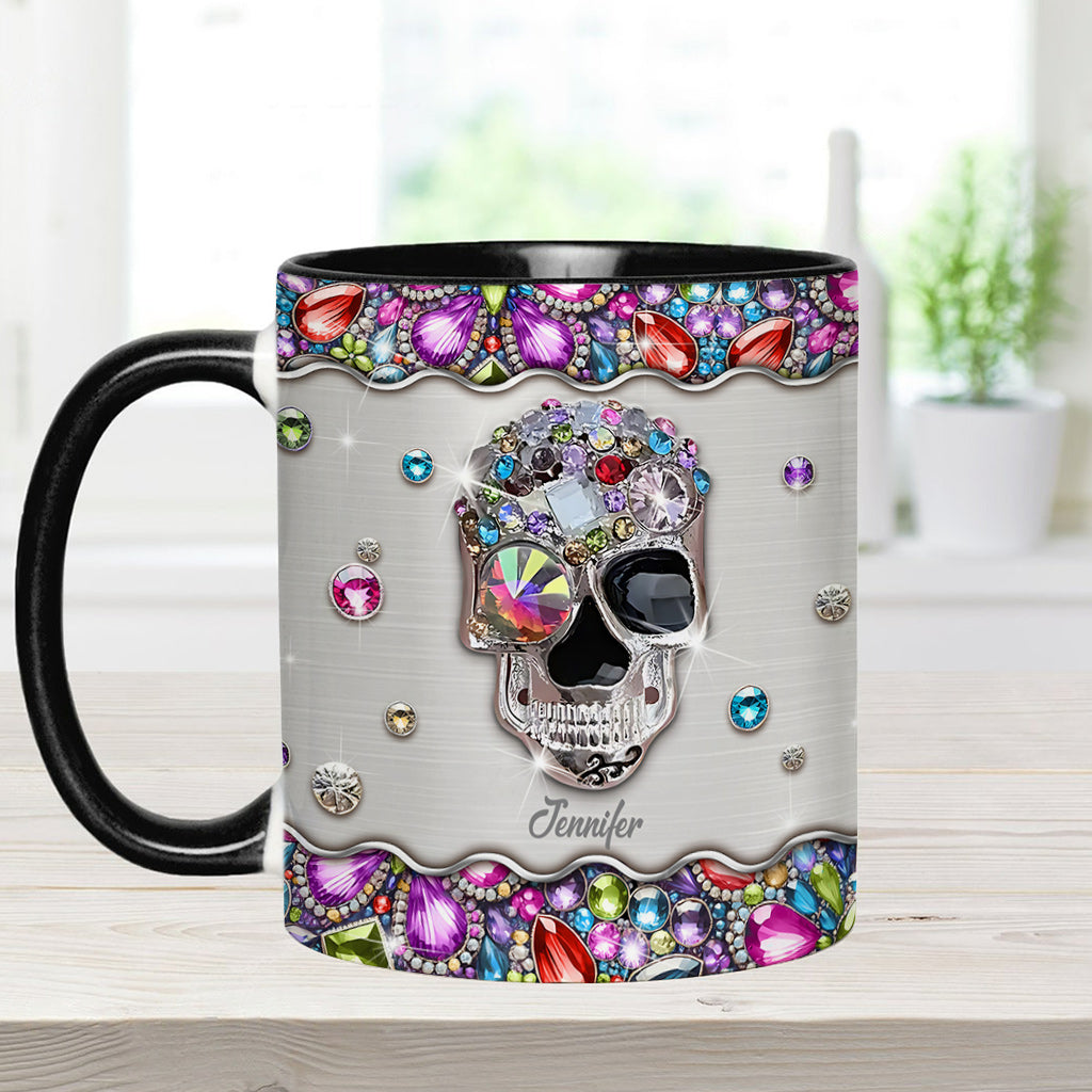 Sparkle Skull - Personalized Skull Accent Mug